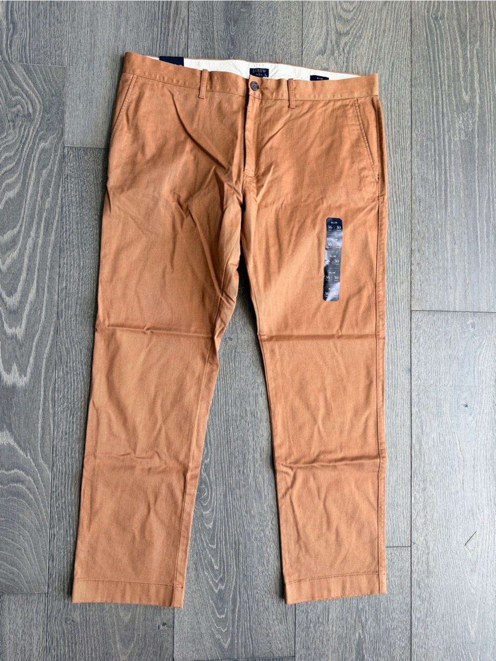 J. Crew Factory Slim Fit Flex Chino Pant in Brown Size W38 x 30L